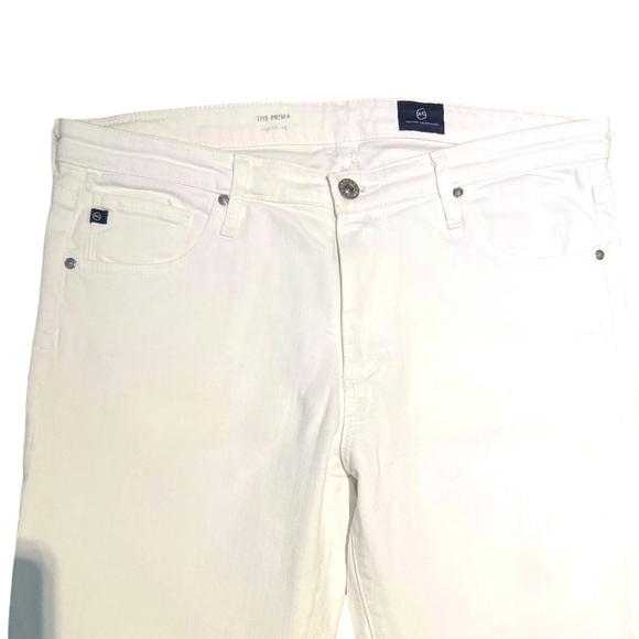Adriano Goldschmied the prima cigarette leg white stretch premium denim size 31 - Picture 9 of 14
